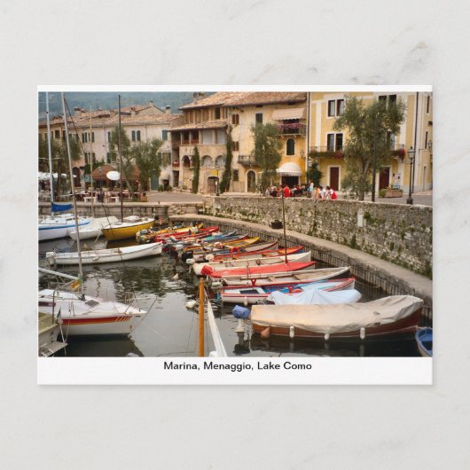 Marina, Menaggio, Como 2-meer Briefkaart (Voorkant)