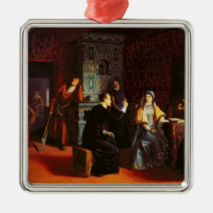 Marina Mniszech onder aanhouding bij een priester, Metalen Ornament