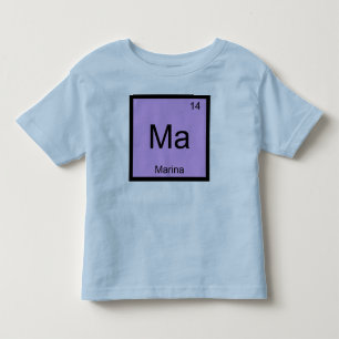 Marina Naam Chemie Element Periodiek Systeem Kinder Shirts