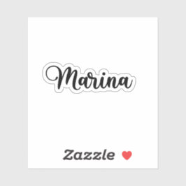 Marina Naam - Handgeschreven kalligrafie Sticker