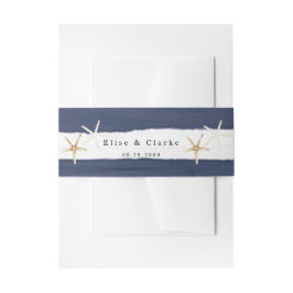 Marina Nautical Bloom Navy Blush Pink Weddenschap Uitnodigingen Wikkel