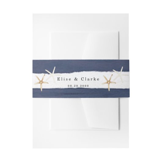 Marina Nautical Bloom Navy Blush Pink Weddenschap Uitnodigingen Wikkel (Voorkant Voorbeeld)