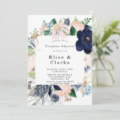 Marina Nautical Blooms Couples Shower Invitations (Staand voorkant)