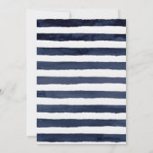 Marina Nautical Blooms Navy Blush Pink Weddenschap Kaart (Achterkant)