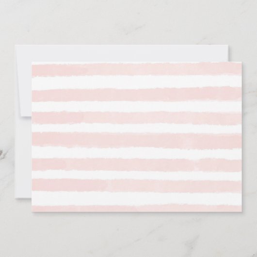 Marina Nautical Blooms Navy Blush Wedding RSVP in Kaart (Achterkant)