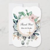 Marina Nautical Blooms Weddenschap Hartelijk dank Kaart (Voorkant)