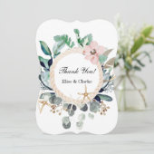 Marina Nautical Blooms Weddenschap Hartelijk dank Kaart (Staand voorkant)
