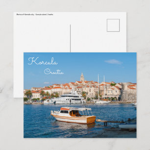Marina of Korcula - Dalmatia, Kroatië Briefkaart