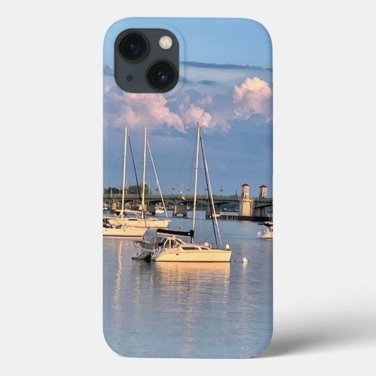 Marina op de rivier de Sunset Case-Mate iPhone Case (Achterkant)