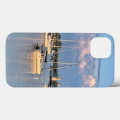 Marina op de rivier de Sunset Case-Mate iPhone Case (Achterkant (horizontaal))
