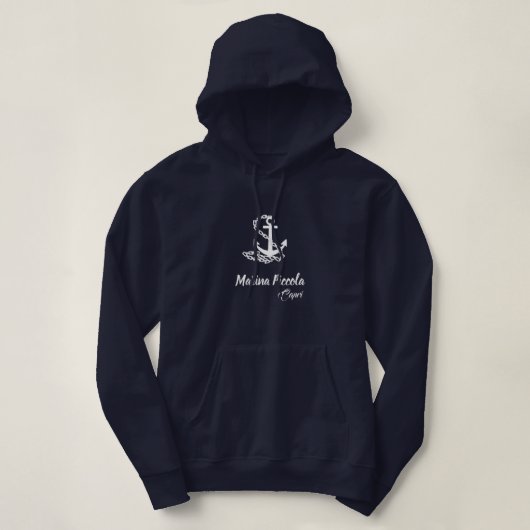 Marina Piccola Capri Italia, Maritieme Anchor Hoodie (Design voorkant)