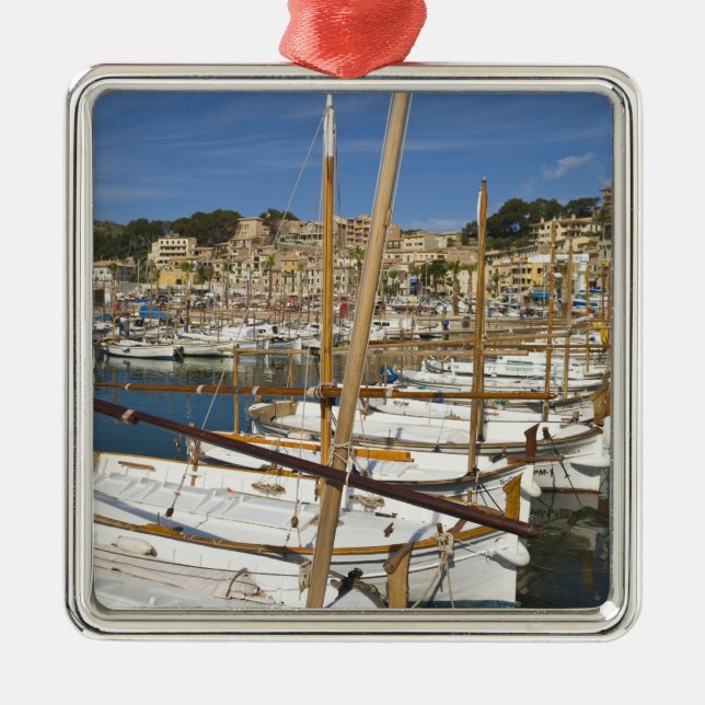Marina, Port de Soller, westkust, Mallorca, Metalen Ornament (Voorkant)