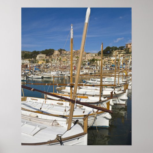 Marina, Port de Soller, Westkust, Mallorca, Poster (Voorkant)