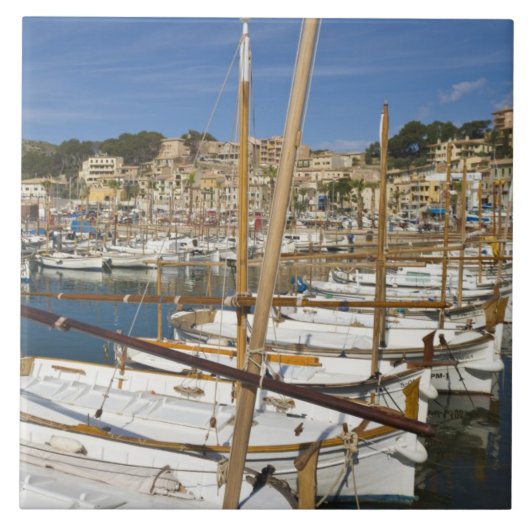 Marina, Port de Soller, Westkust, Mallorca, Tegeltje (Voorkant)