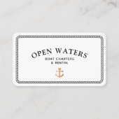 Marina Rope Anchor Boat White Visitekaartje (Voorkant)