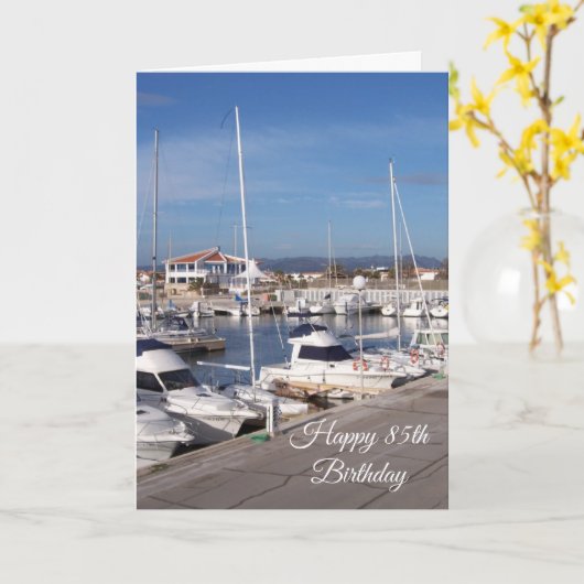 Marina Specialized 85th Birthday Kaart (Gele Bloem)