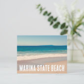 Marina State Beach Vintage Stijl Foto Briefkaart (Staand voorkant)