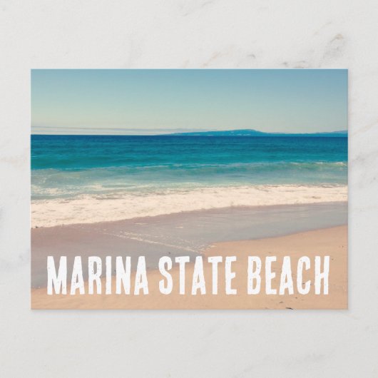 Marina State Beach Vintage Stijl Foto Briefkaart (Voorkant)