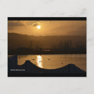 Marina Sunrise IV Blue Beach Song™-Briefkaart Briefkaart