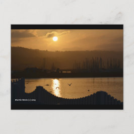 Marina Sunrise IV | Blue Beach Song™-Briefkaart Briefkaart
