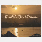 Marina Sunrise IV - Fleece Deken (Personaliseer) (Voorkant (Horizontaal))