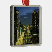 Marina Towers, Chicago River, Wacker Drive Metalen Ornament (Rechts)