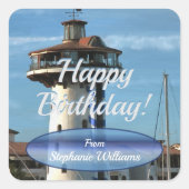 Marina Vallarta Birthday 0948 Vierkante Sticker (Voorkant)