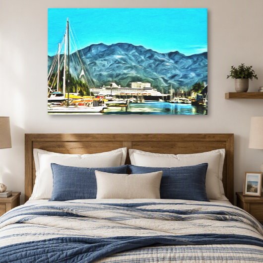 Marina Vallarta Kust Mexico 0946 Kunst Canvas Afdruk