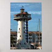 Marina Vallarta Vuurtoren 0948 Schilderij Kunst Poster (Voorkant)