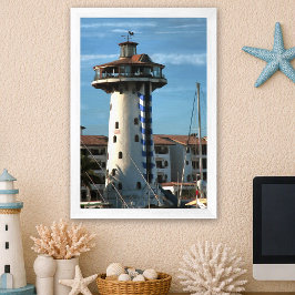Marina Vallarta Vuurtoren 0948 Schilderij Kunst Poster