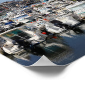 Marina van Le Tréport in Frankrijk Poster (Hoek)