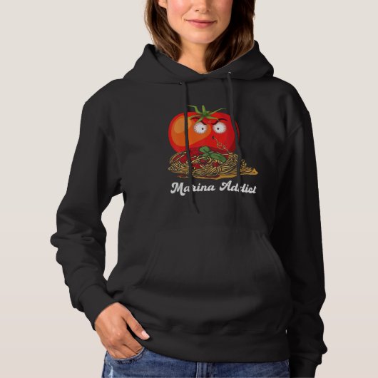 Marinara Addict Sauce  Italian Chef Jokes Hoodie (Voorkant)