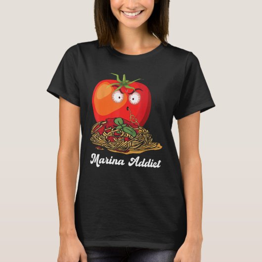 Marinara Addict Sauce  Italian Chef Jokes T-shirt (Voorkant)