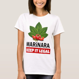 Marinara Keep it Legal Basil laat tomaten over T-shirt