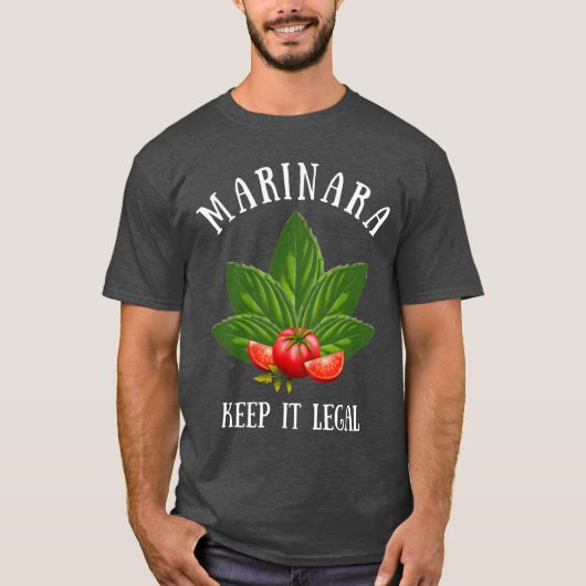 Marinara Keep it Legal Basil laat tomaten over T-shirt (Voorkant)