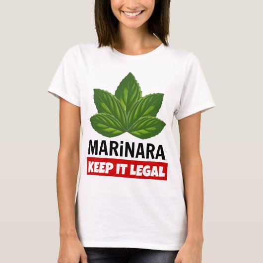 Marinara Keep it Legal Basil Leaves T-shirt (Voorkant)