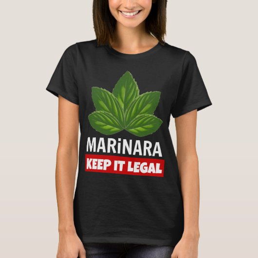 Marinara Keep it Legal Basil Leaves T-shirt (Voorkant)