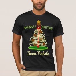Marinara Kerstmis Buon Natale Spaghetti Tree T-shirt