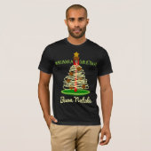 Marinara Kerstmis Buon Natale Spaghetti Tree T-shirt (Voorkant volledig)