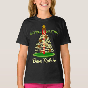 Marinara Kerstmis Buon Natale Spaghetti Tree T-shirt
