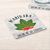Marinara Legal in 50 staten Basil en Tomaten Kartonnen Onderzetters (Schuin)