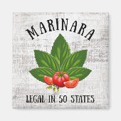 Marinara Legal in 50 staten Basil en Tomaten Magneet (Voorkant)