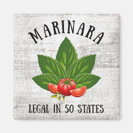 Marinara Legal in 50 staten Basil en Tomaten Magneet