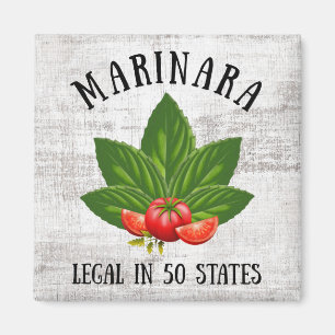 Marinara Legal in 50 staten Basil en Tomaten Magneet