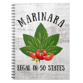 Marinara Legal in 50 staten Basil en Tomaten Notitieboek