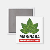 Marinara Legal in 50 staten Basil Leaves Magneet (Voorkant / Achterkant)
