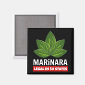 Marinara Legal in 50 staten Basil Leaves Magneet (Voorkant / Achterkant)