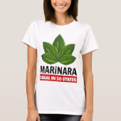 Marinara Legal in 50 staten Basil Leaves T-shirt (Voorkant)