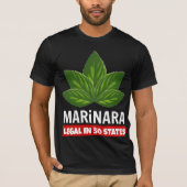 Marinara Legal in 50 staten Basil Leaves T-shirt (Voorkant)