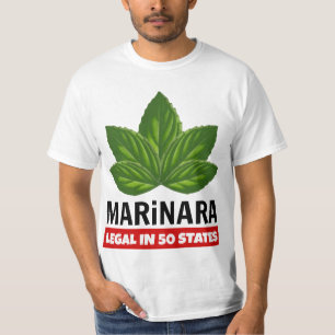 Marinara Legal in 50 staten Basil Leaves T-shirt
